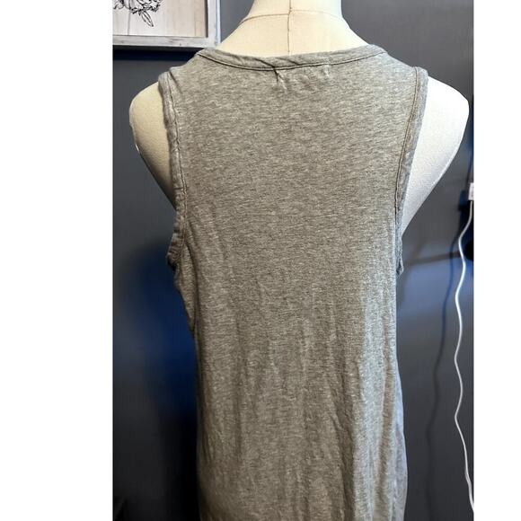 Altar'd State Grey Midi Vneck high low dress Size Medium - Picture 2 of 6